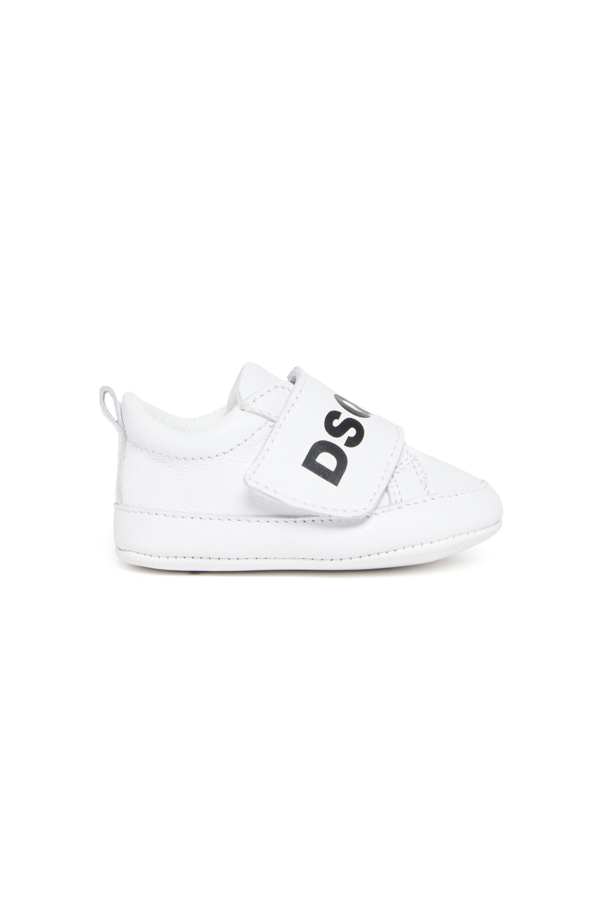 Niedrige Ledersneakers mit Riemen