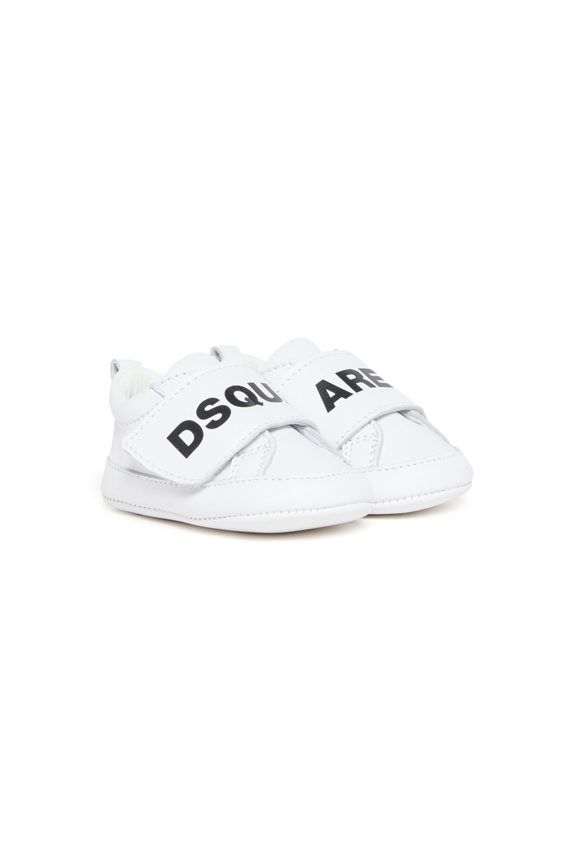Low leather sneakers with strap