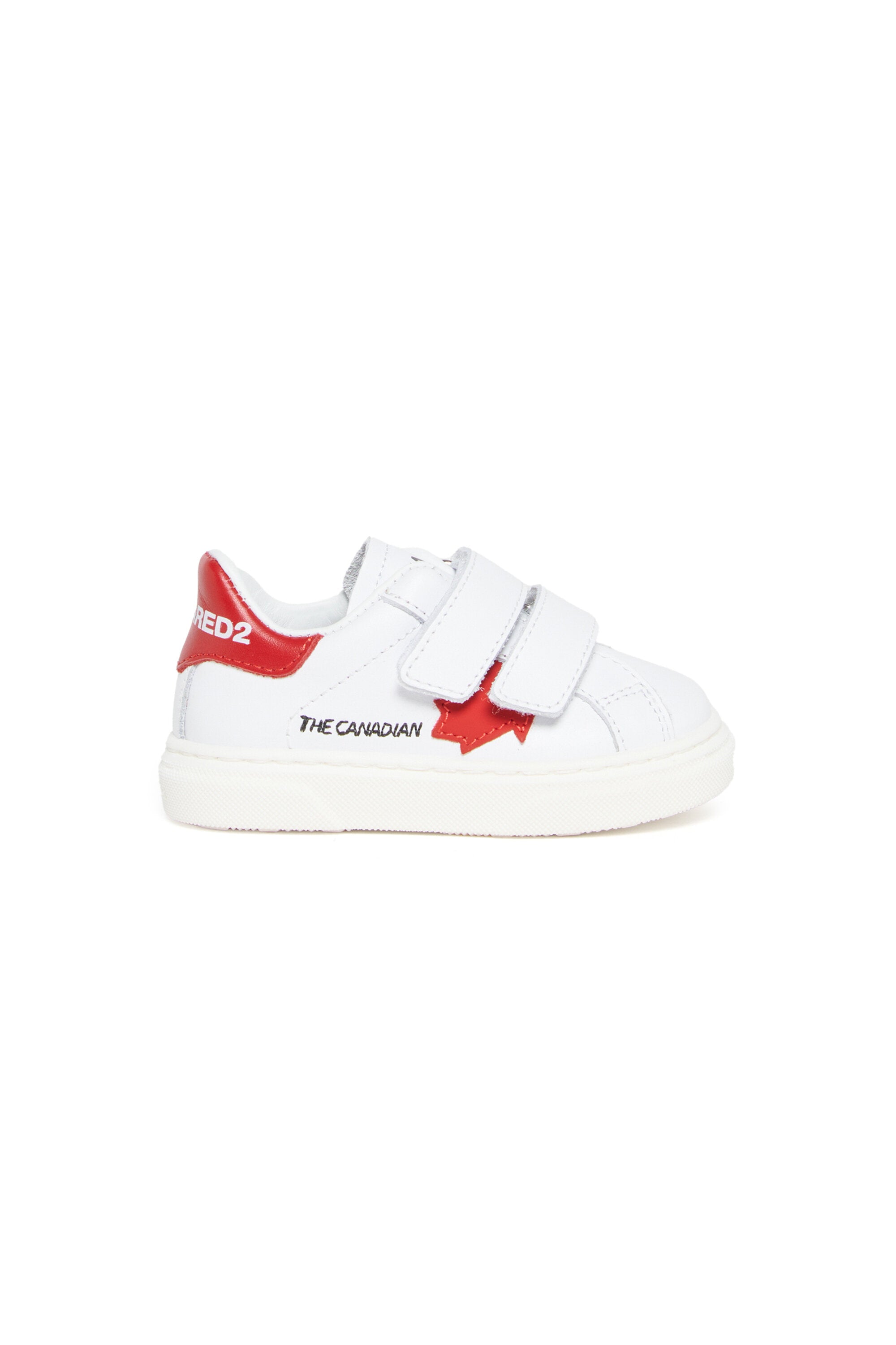 Sneakers basse in pelle con Maple Leaf