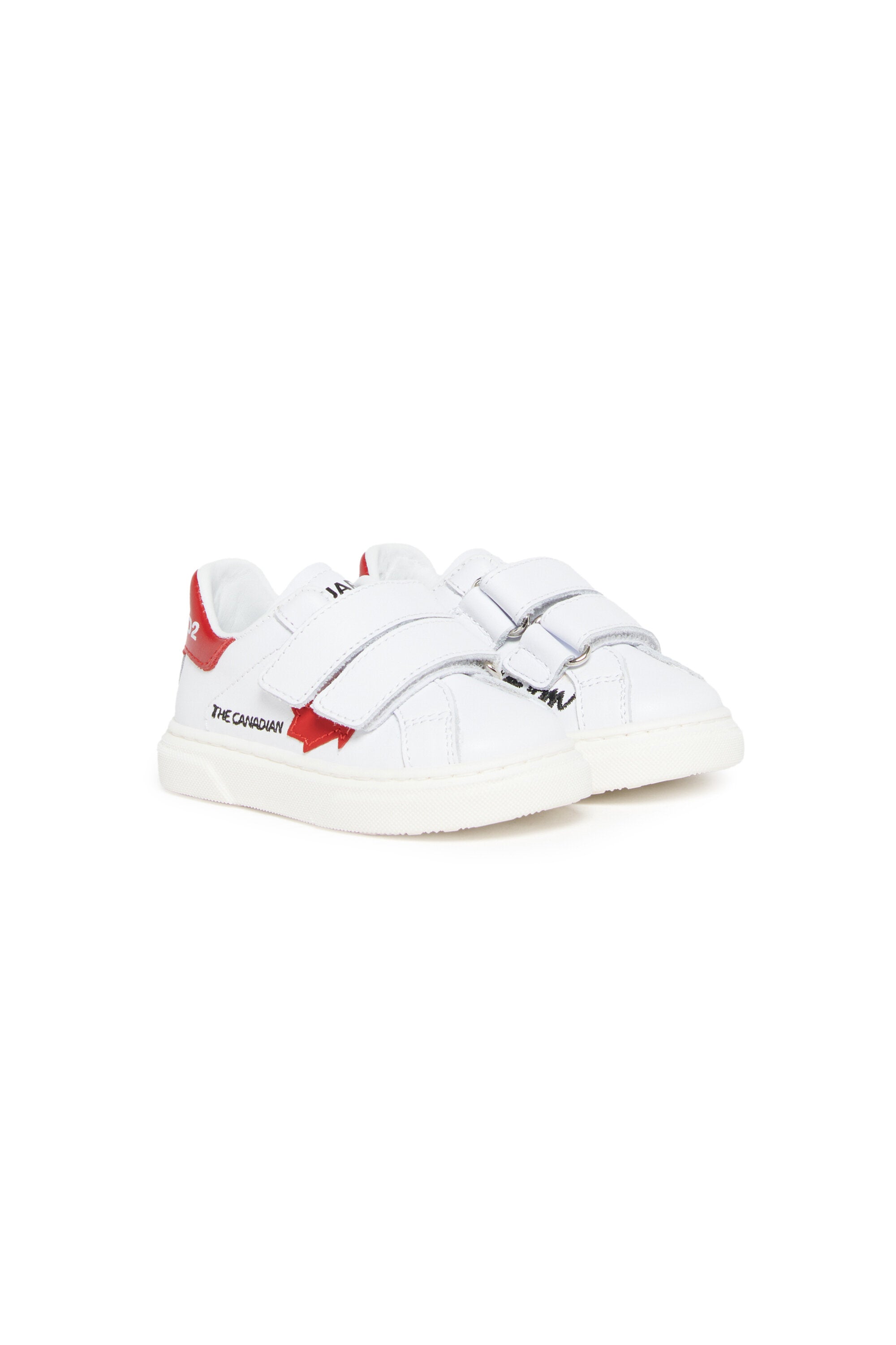 Sneakers basse in pelle con Maple Leaf