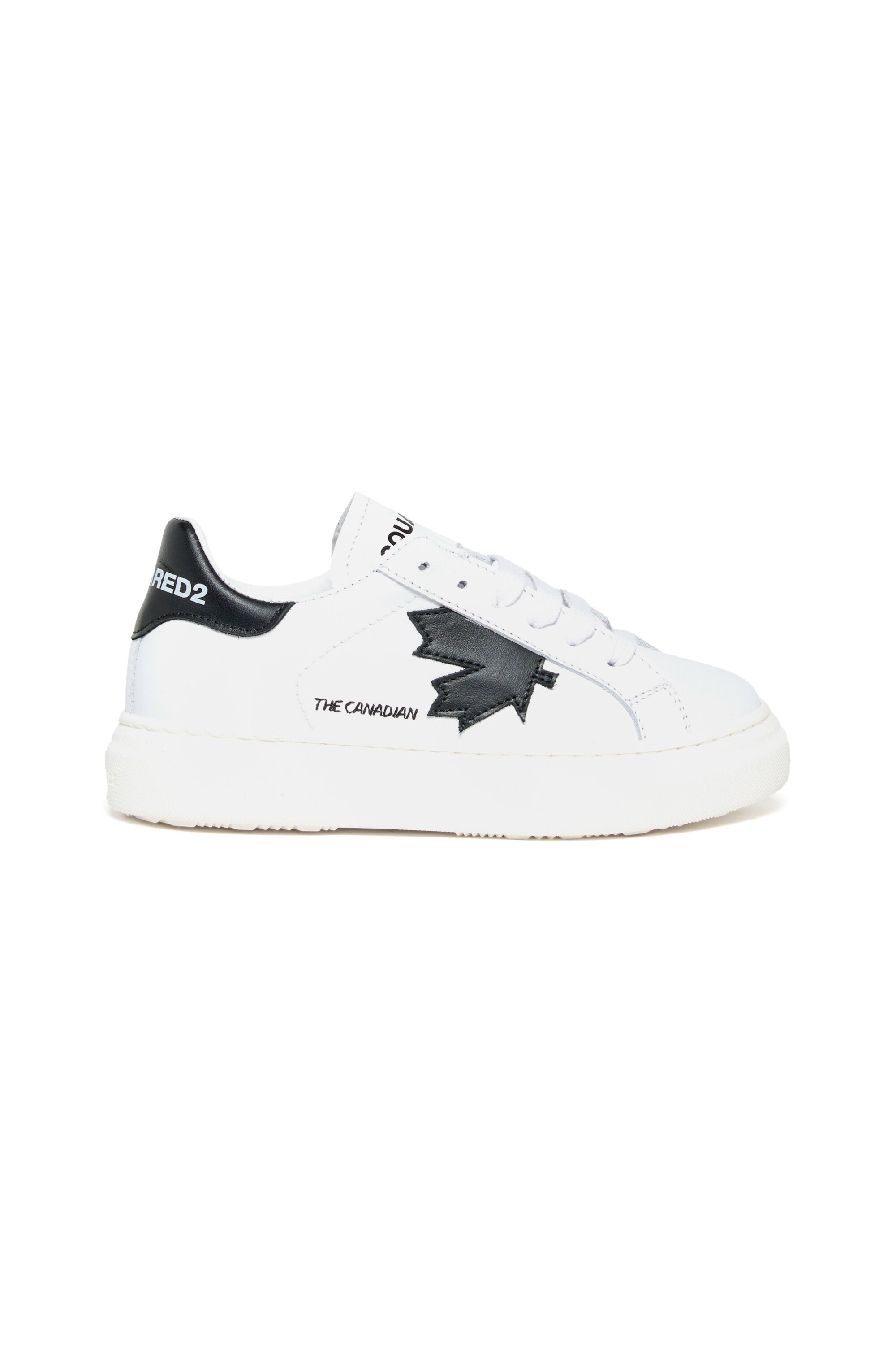 Sneakers basse in pelle con Maple Leaf