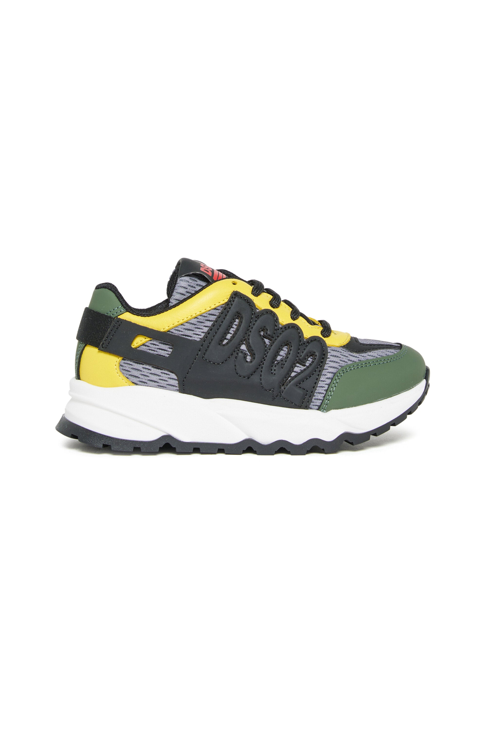 Dash leather and mesh low top sneakers