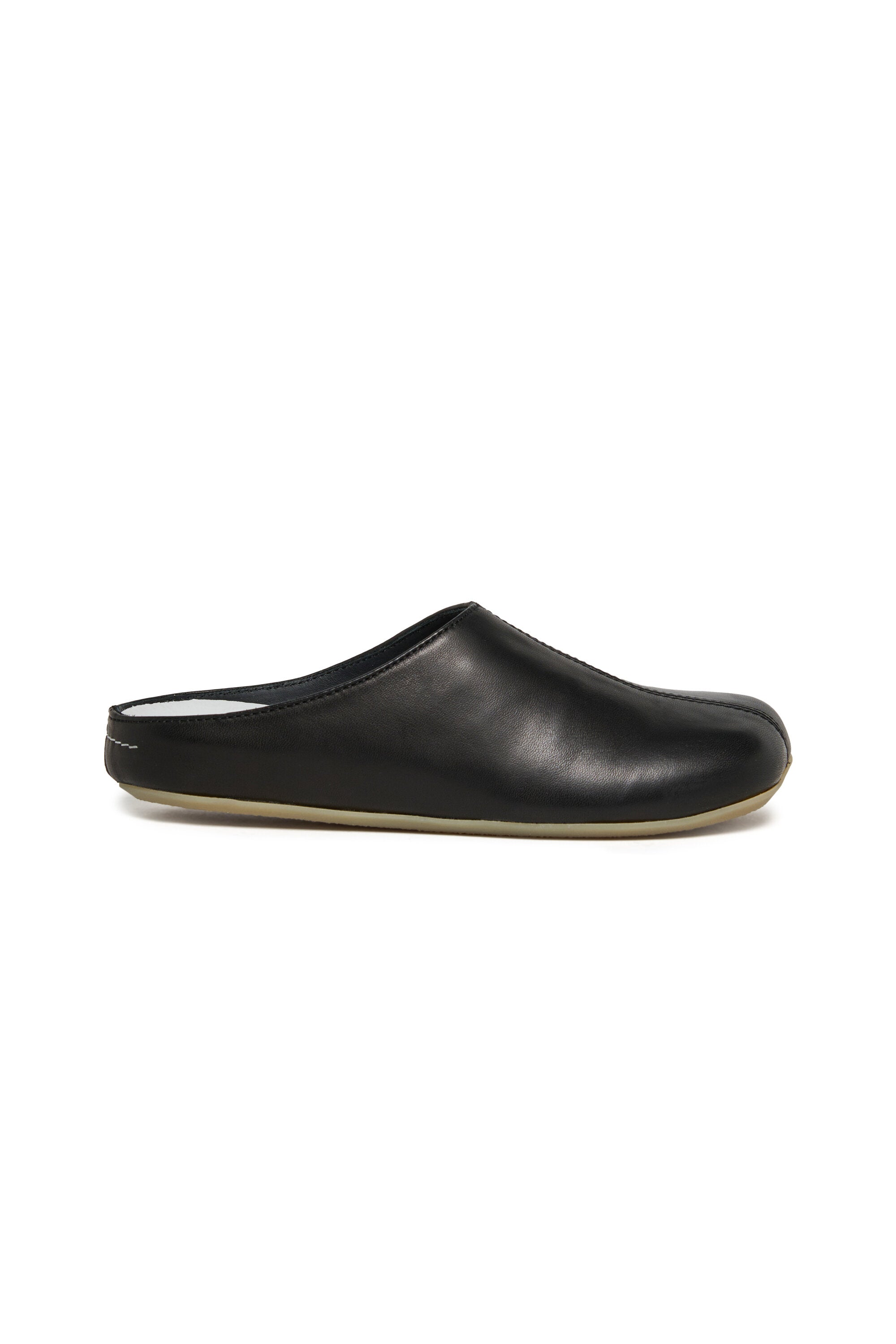 Minimalist mules with logo