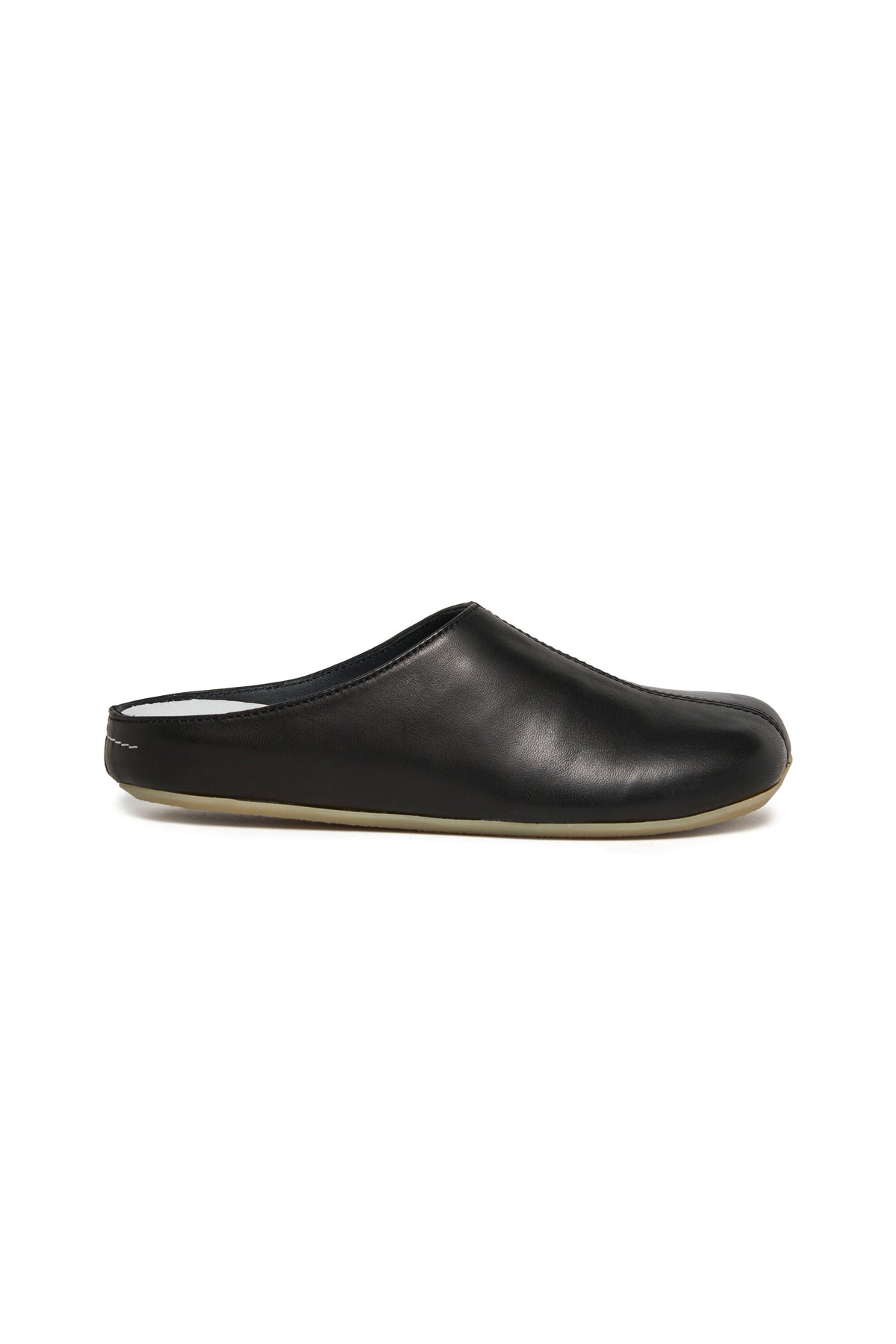 Minimalist mules with logo
