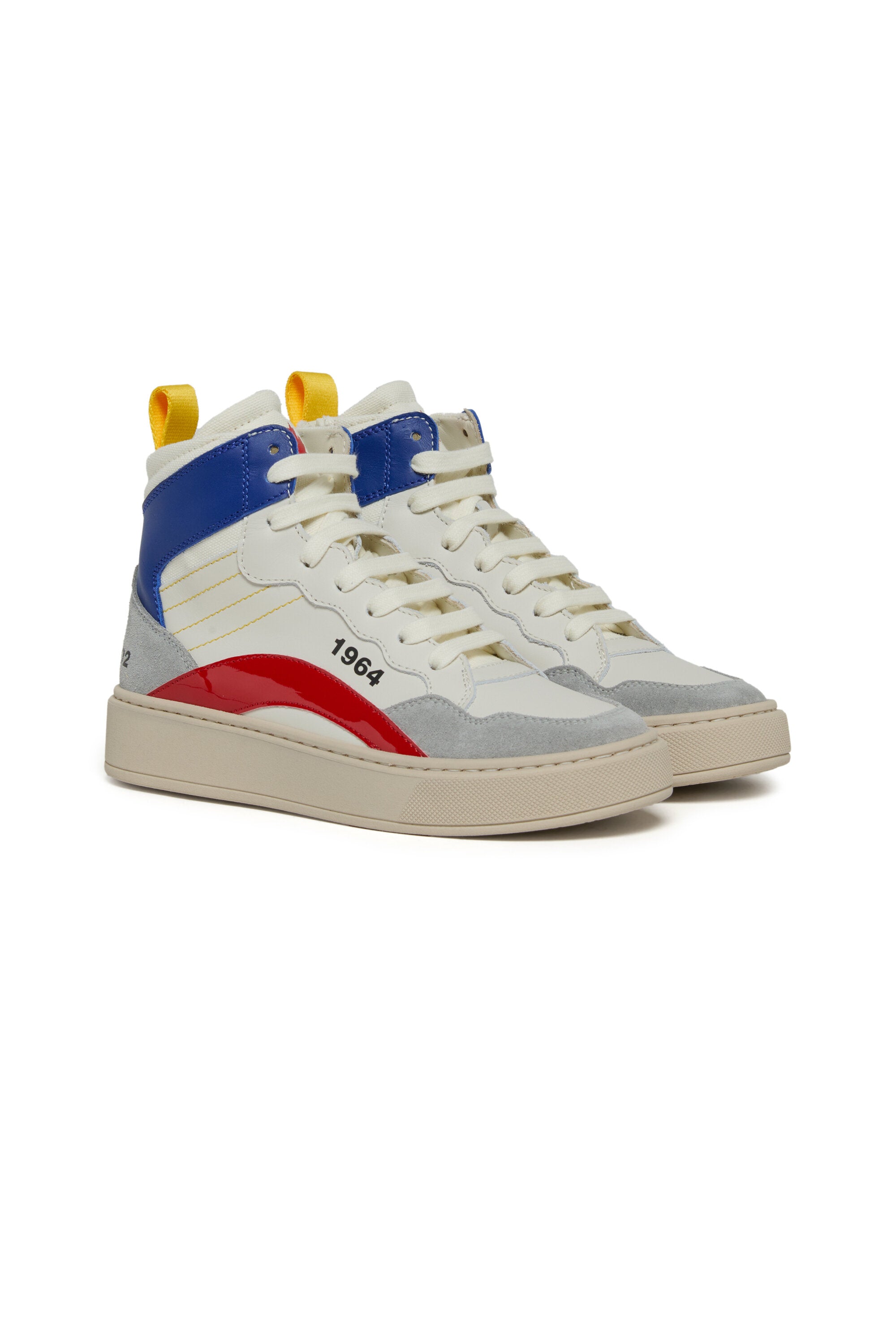 Baskets montantes color block avec logo