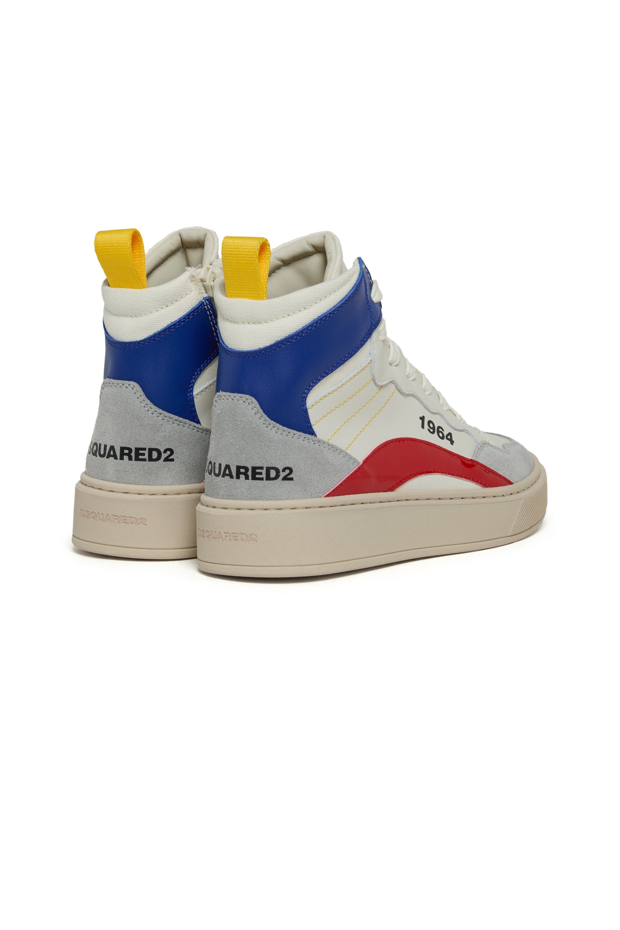 Baskets montantes color block avec logo