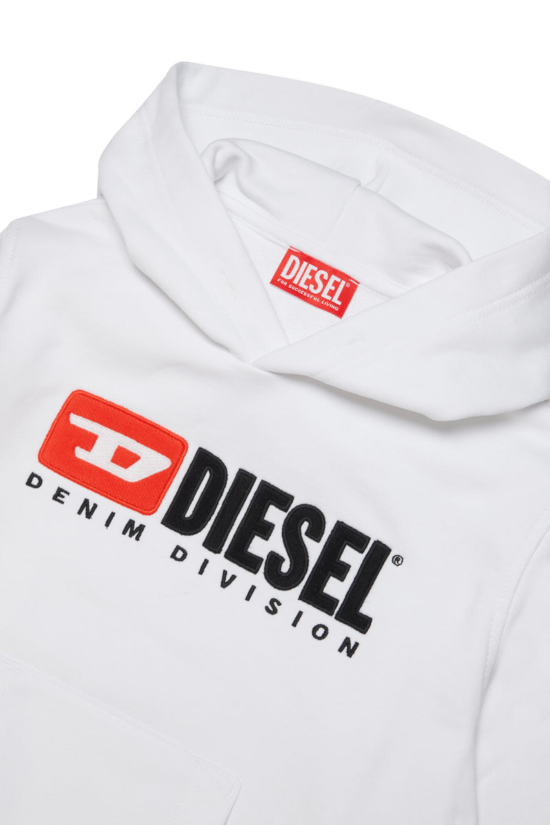 DIESEL kid hooded cotton sweatshirt BRAVE KID