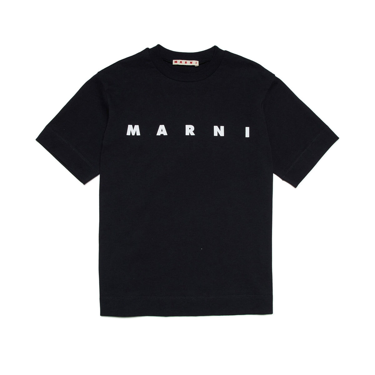 Marni black jersey t-shirt with logo for children | Brave Kid 