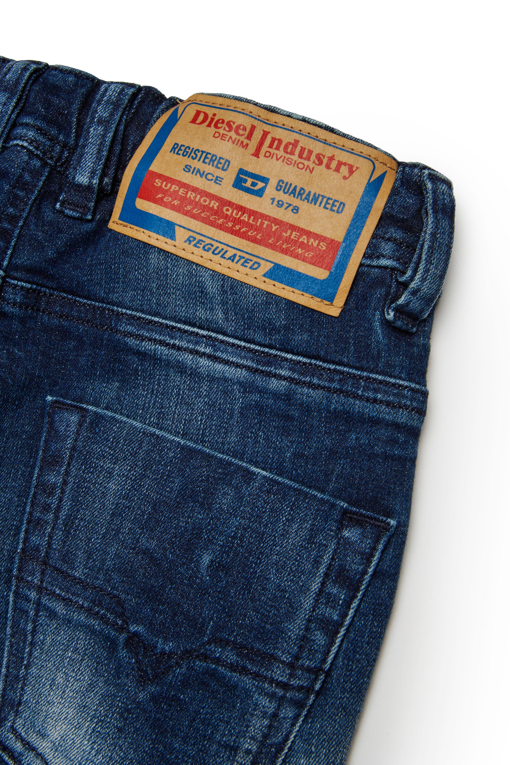 Dunkelblaue regular Jeans mit Brüchen - Krooley