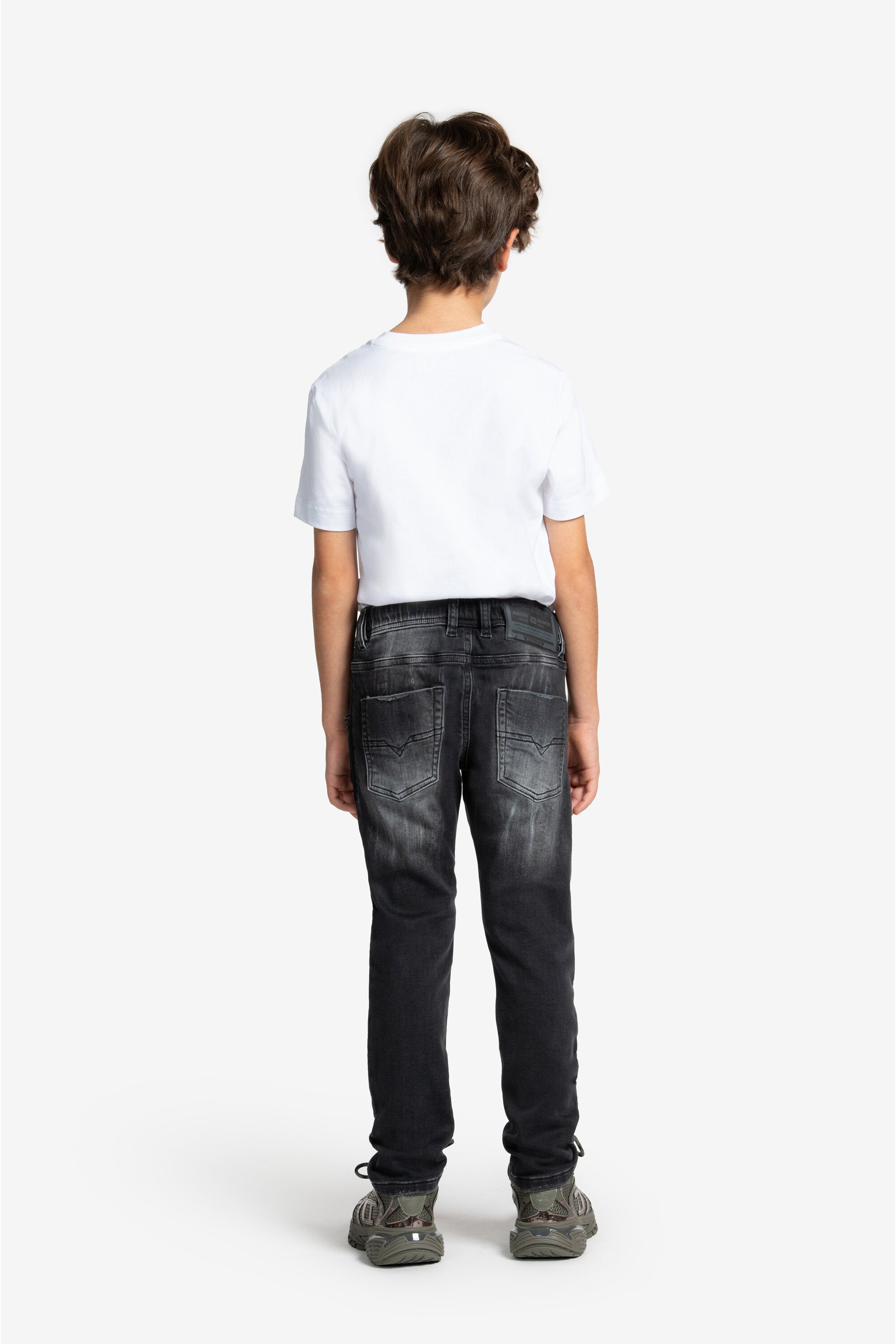 JoggJeans® regular nero con abrasioni - Krooley