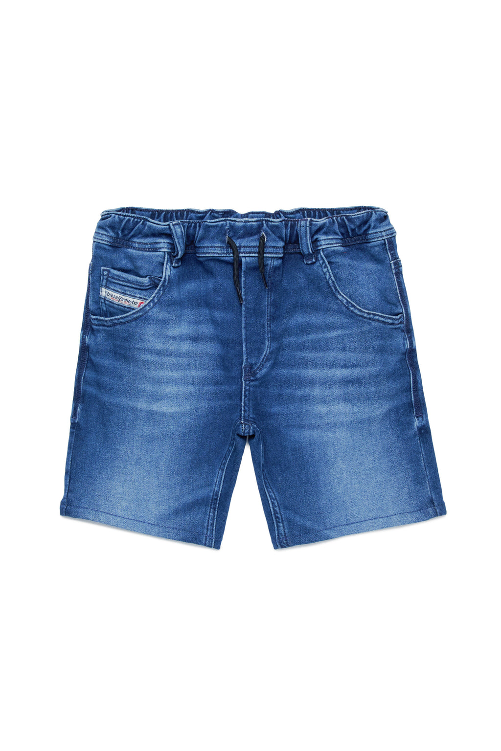 JoggJeans® shorts in mid-blue with shades