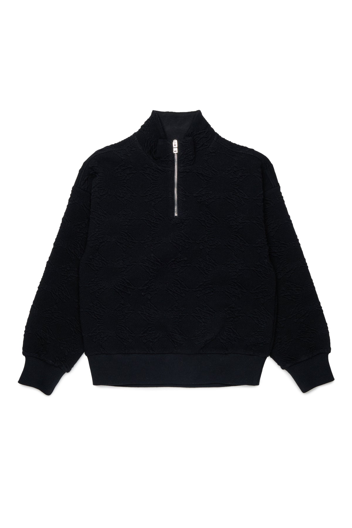 Sudadera jacquard con media cremallera