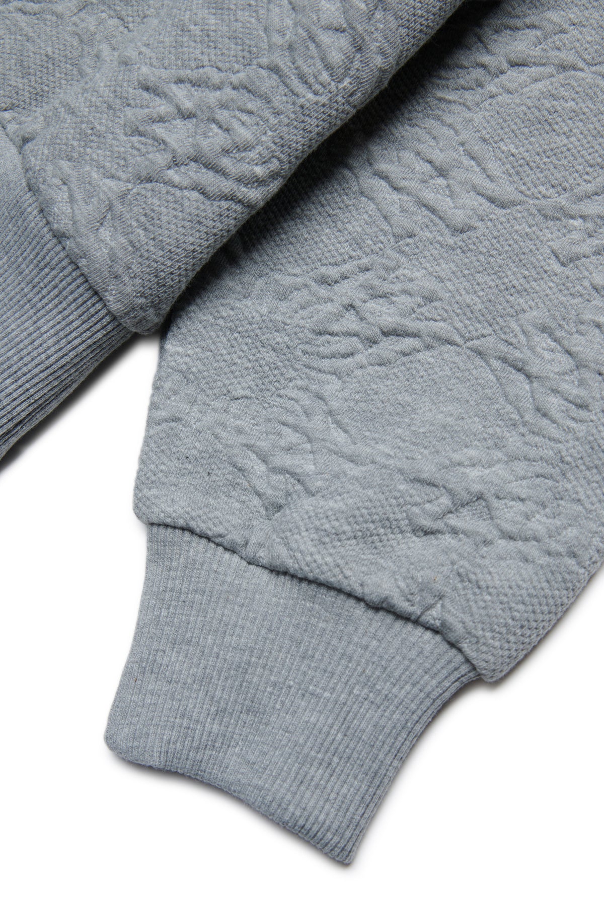 Jacquard sweatshirt with half zip