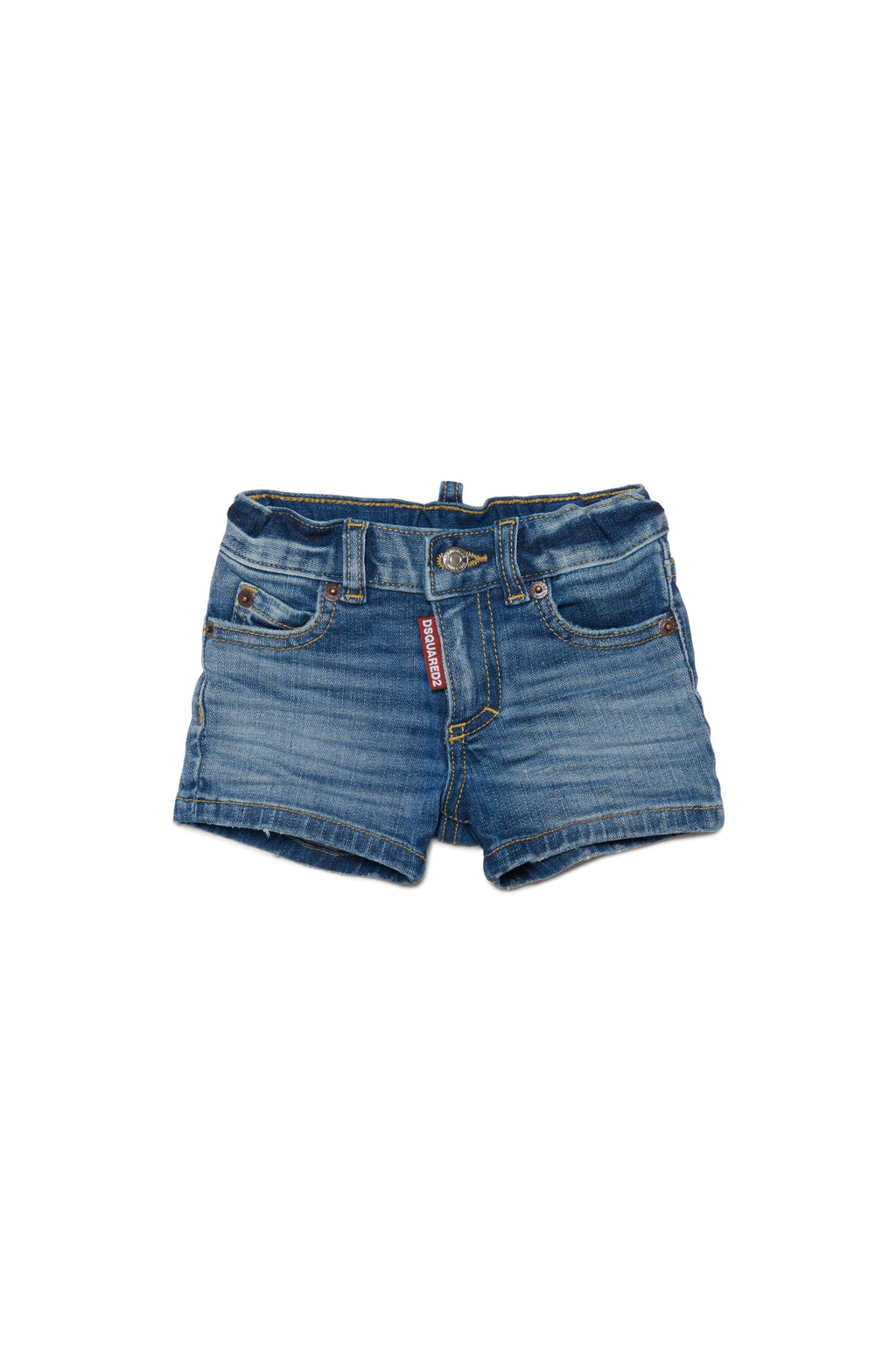 Blue gradient denim shorts