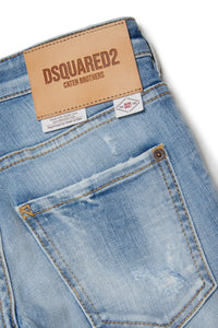 Jeans straight chiaro strappato - Clement