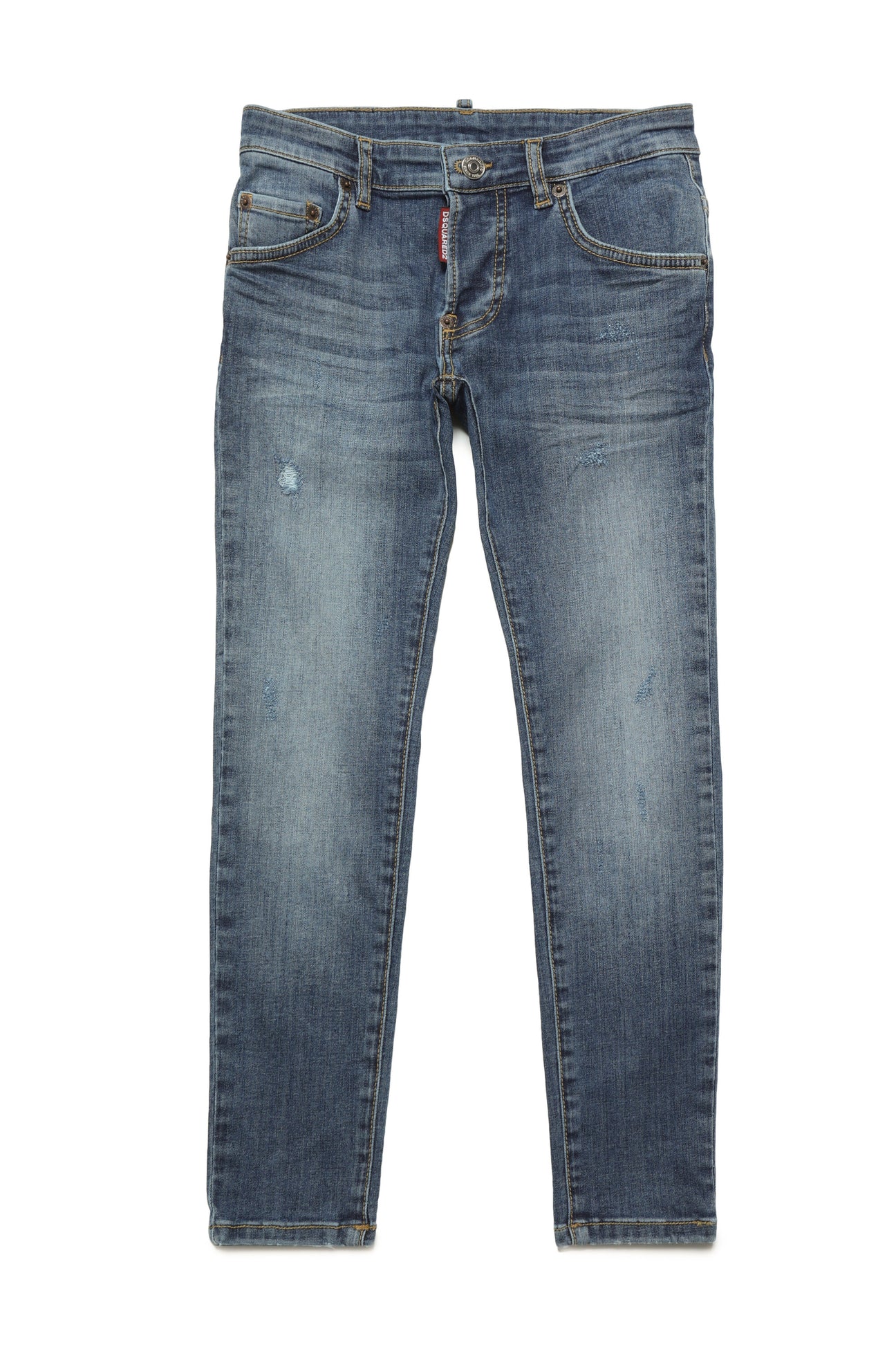 Jeans Skater skinny medium blue shaded with breaks 