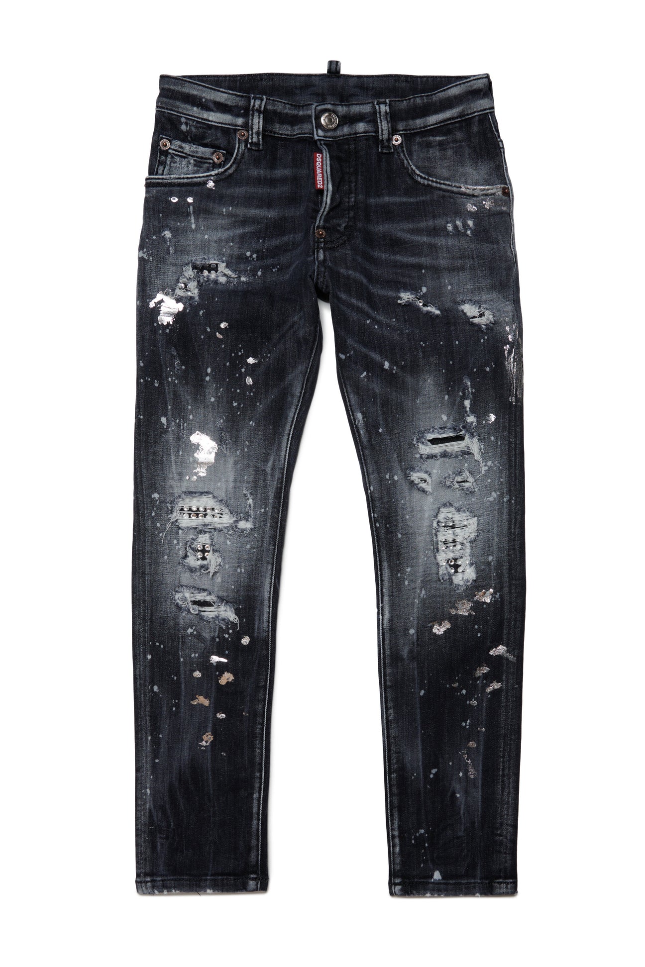 Jeans skinny nero con strass - Skater 