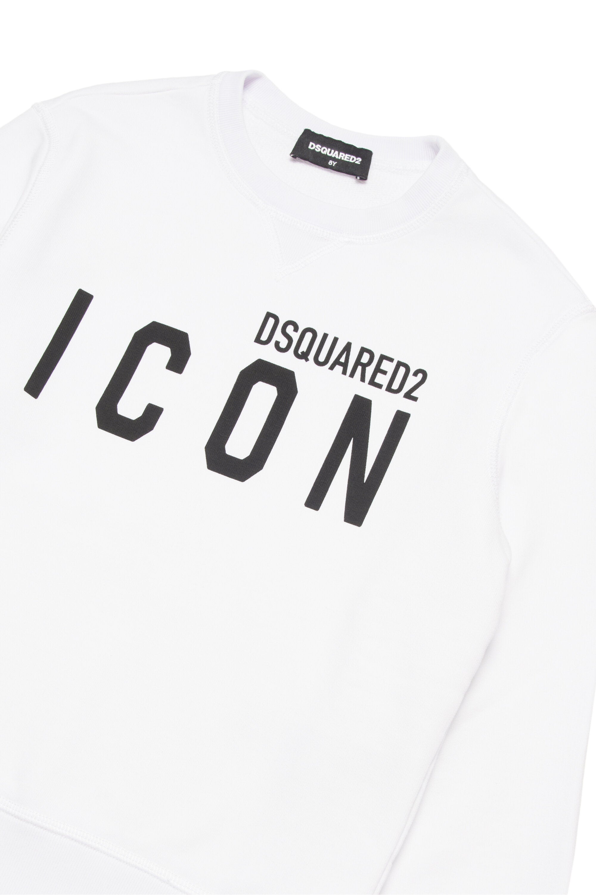 Cotton crew-neck sweatshirt with Icon logo