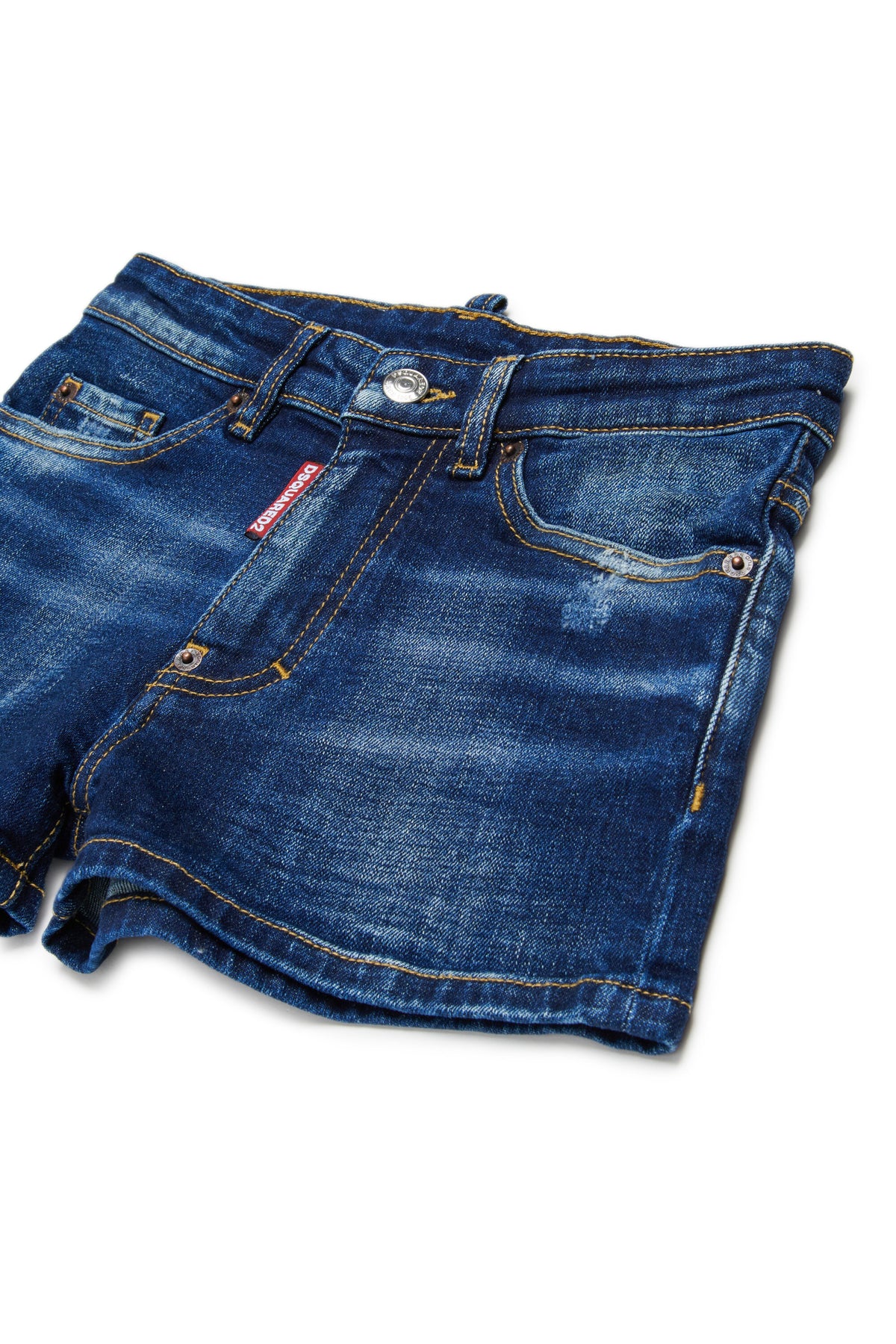 Shorts in denim blu scuro