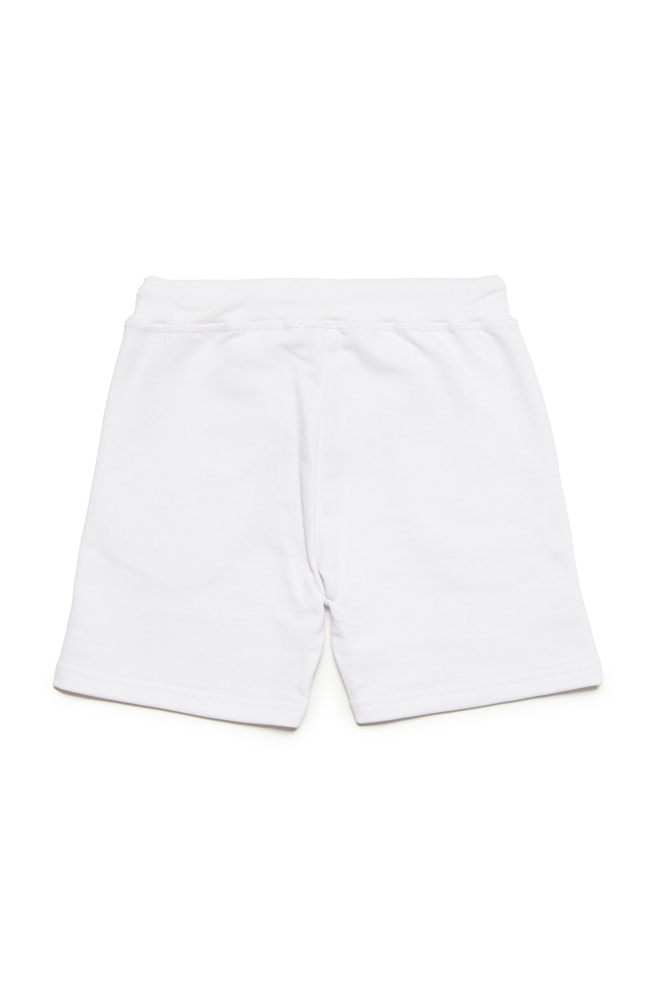 Pantalón corto de algodón blanco con logo Icon Pantalón corto de algodón blanco con logo Icon