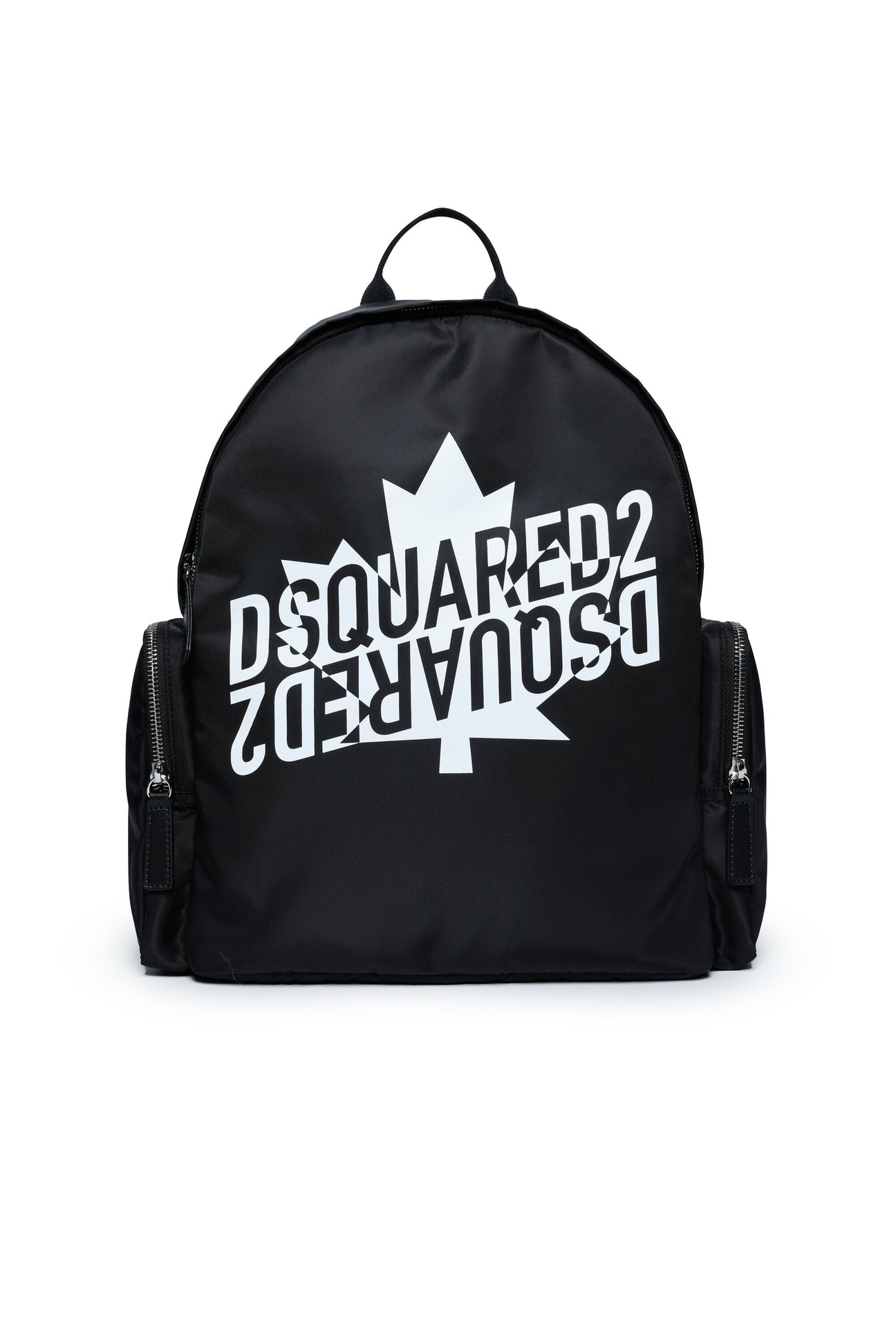 Backpack with side pockets and mirrored logo Backpack with side pockets and mirrored logo