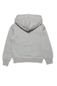 Cotton mélange hooded sweatshirt with logo in wrooom style