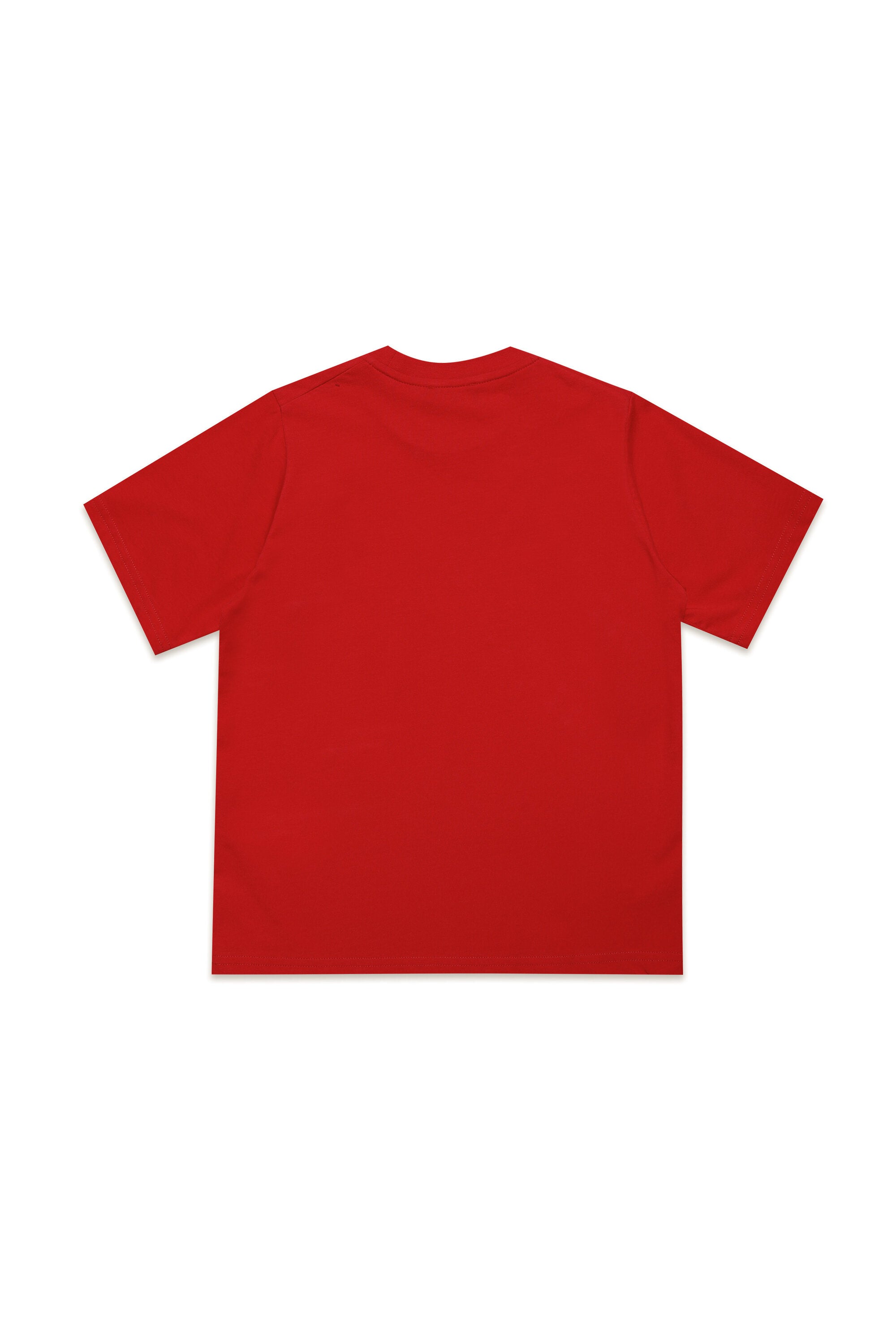 Crew-neck jersey t-shirt with mirrored logo