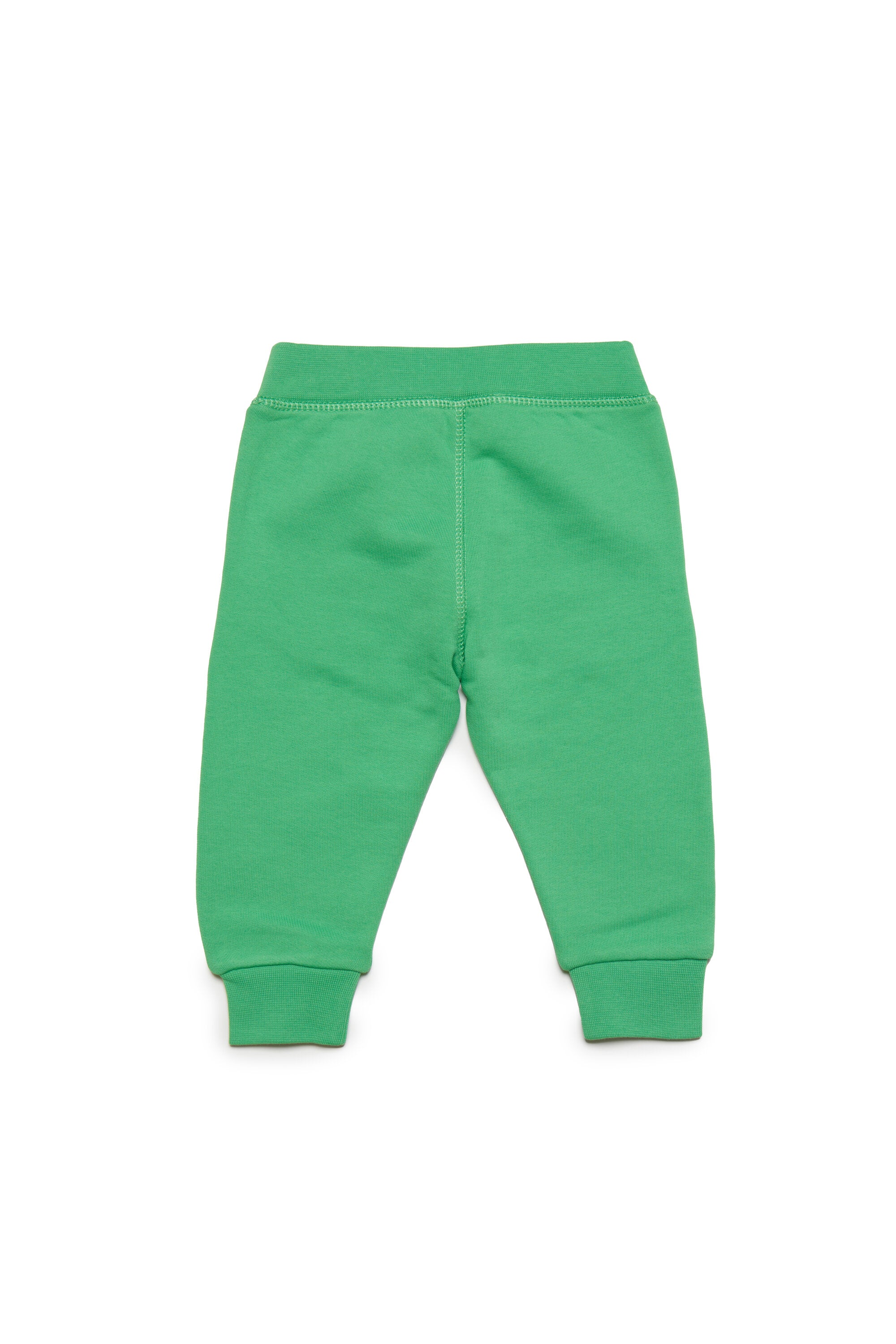 Organic cotton fleece jogger pants with logo
