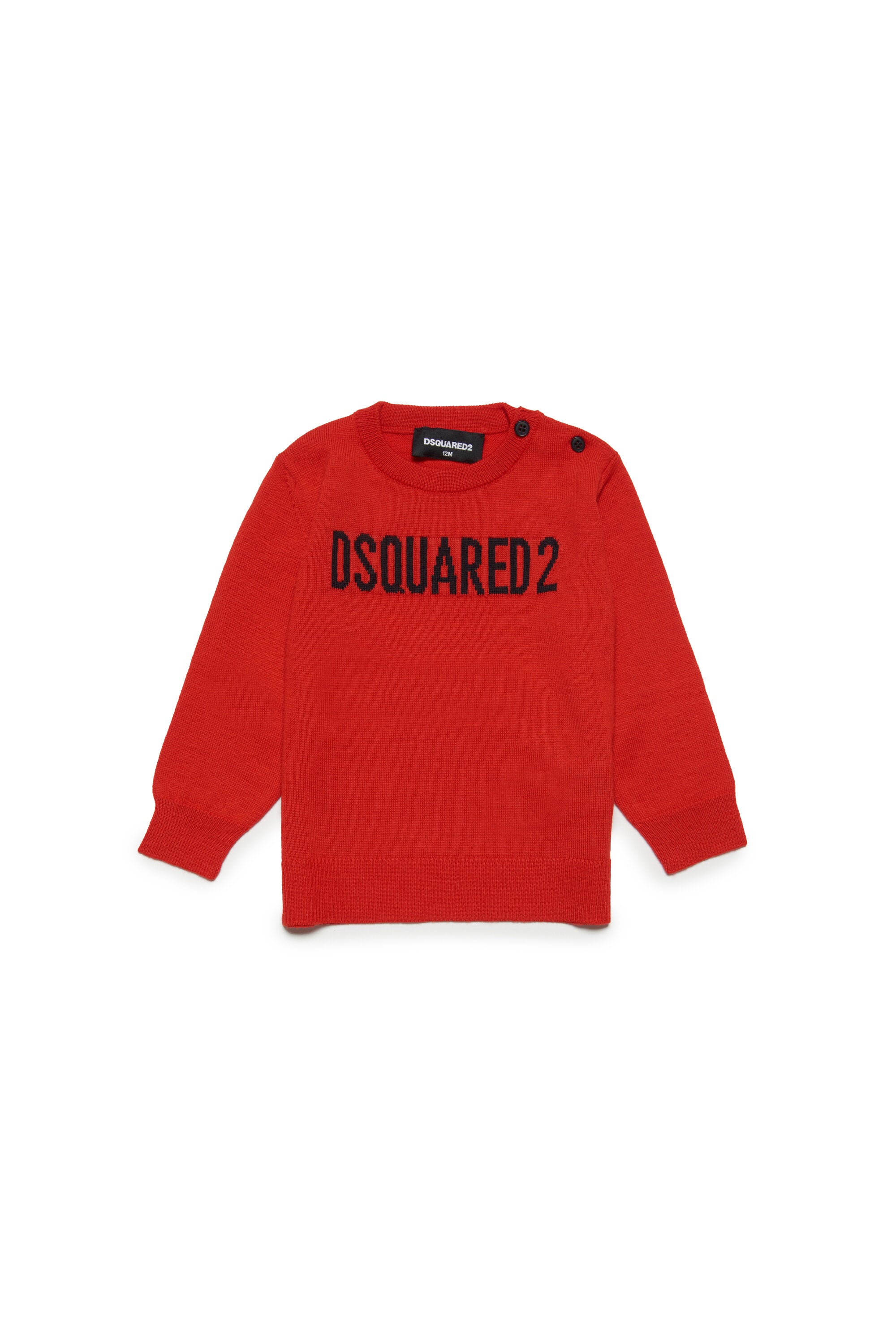 Wool-blend crew-neck sweater with logo