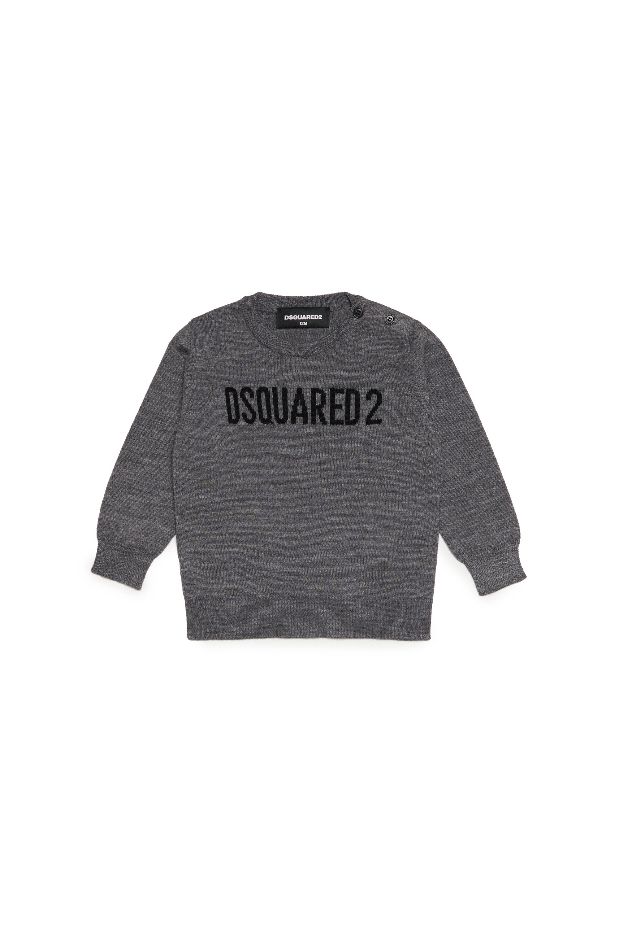 Wool-blend crew-neck sweater with logo