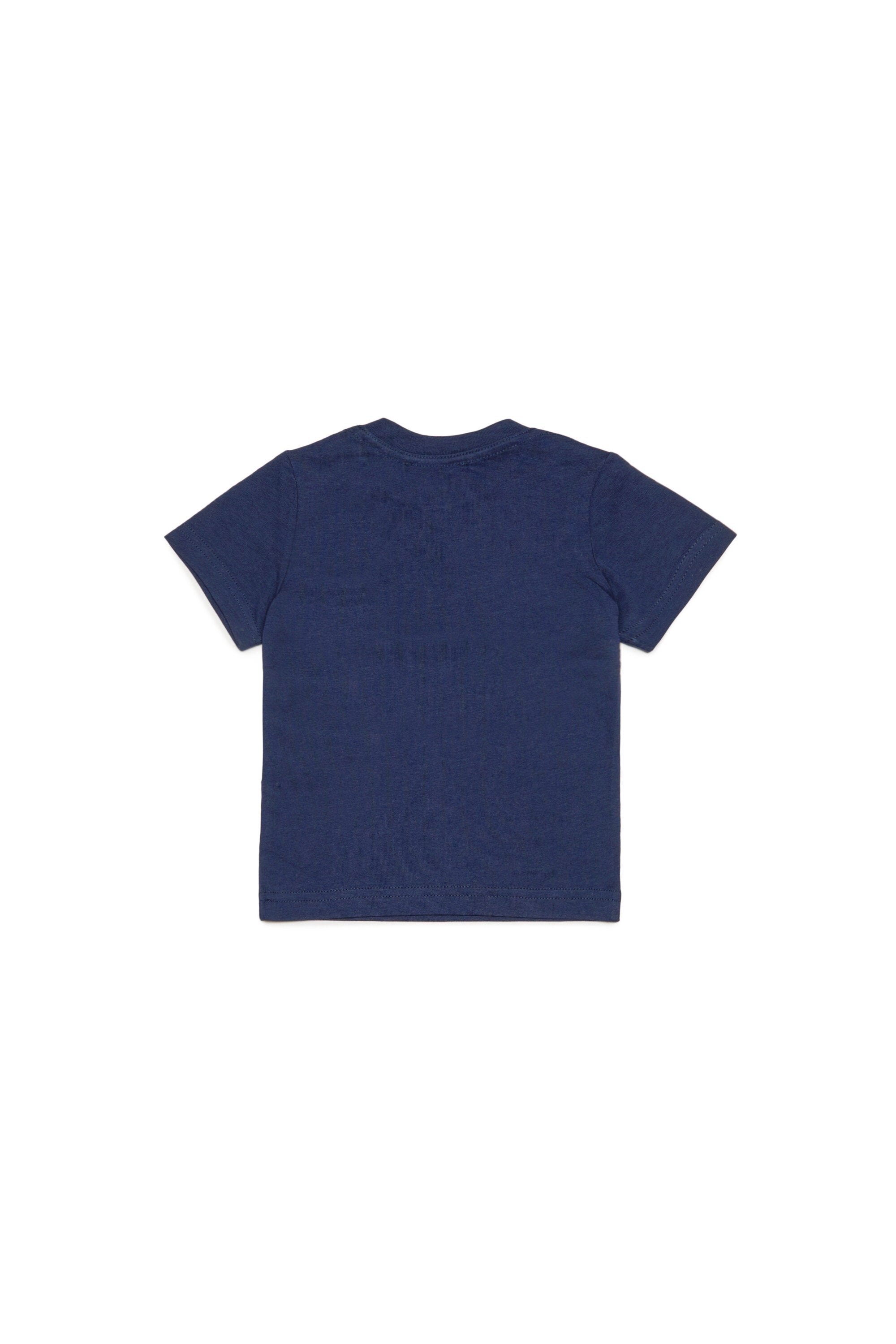 Crew-neck jersey T-shirt with outline logo