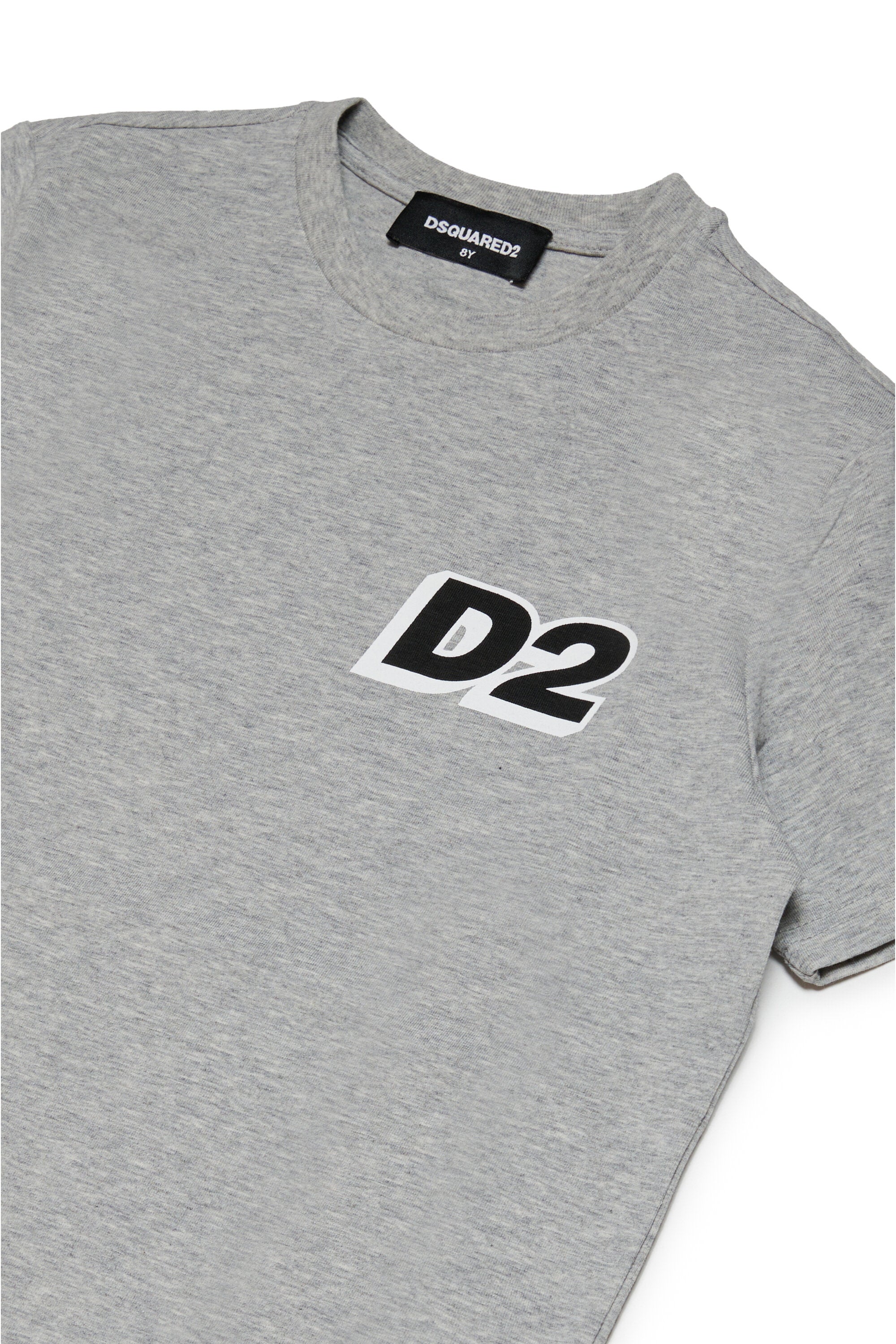 Mélange jersey loungewear t-shirt with D2 logo