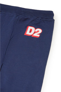 Pantaloni loungewear in felpa con logo D2