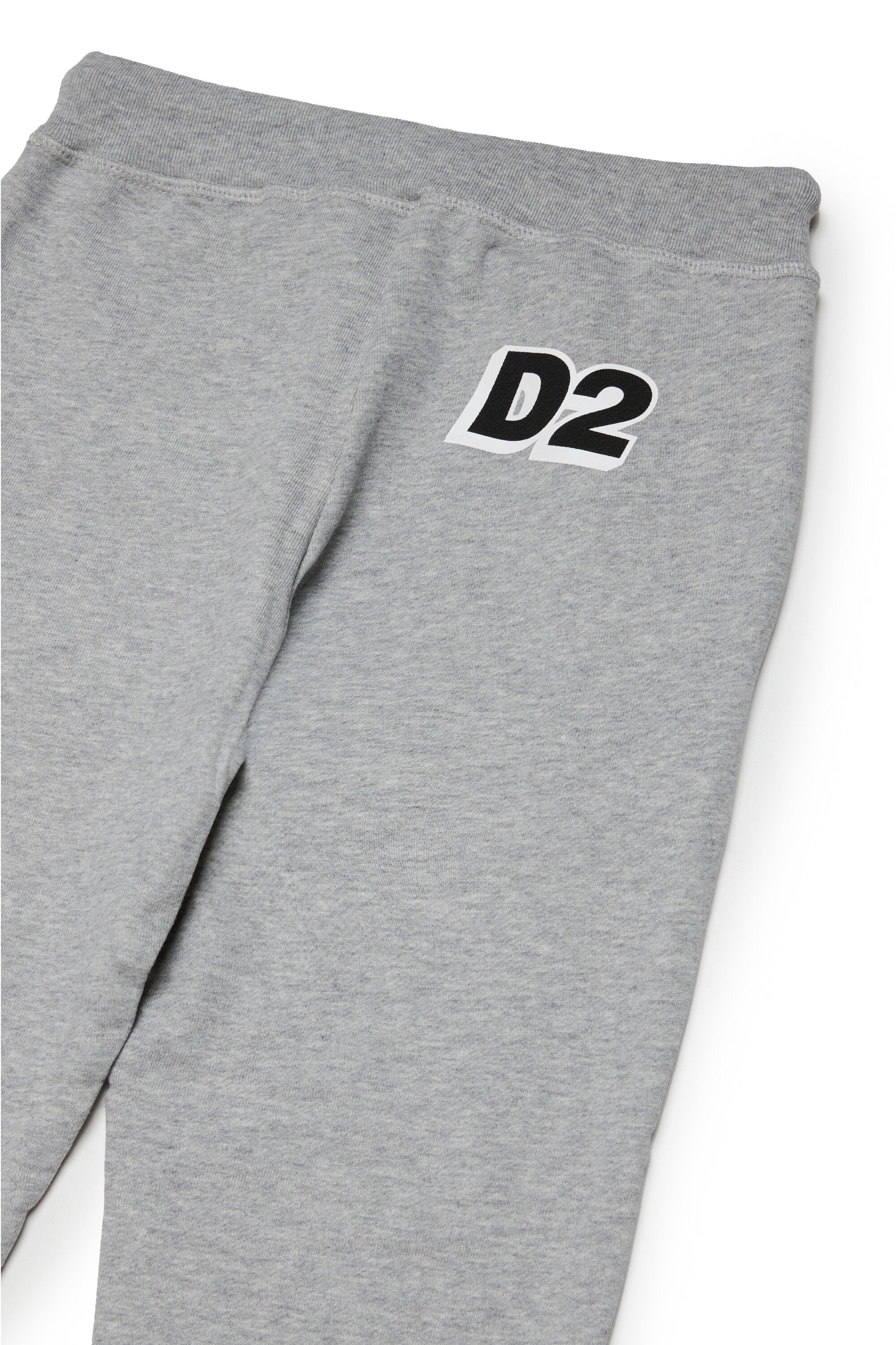Mélange fleece loungewear pants with D2 logo