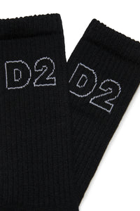 Wool-blend logo socks