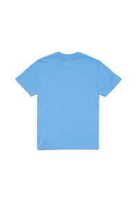 T-shirt girocollo in jersey di cotone biologico con logo
