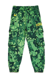 Cotton cargo pants with allover Skater Camou graphics