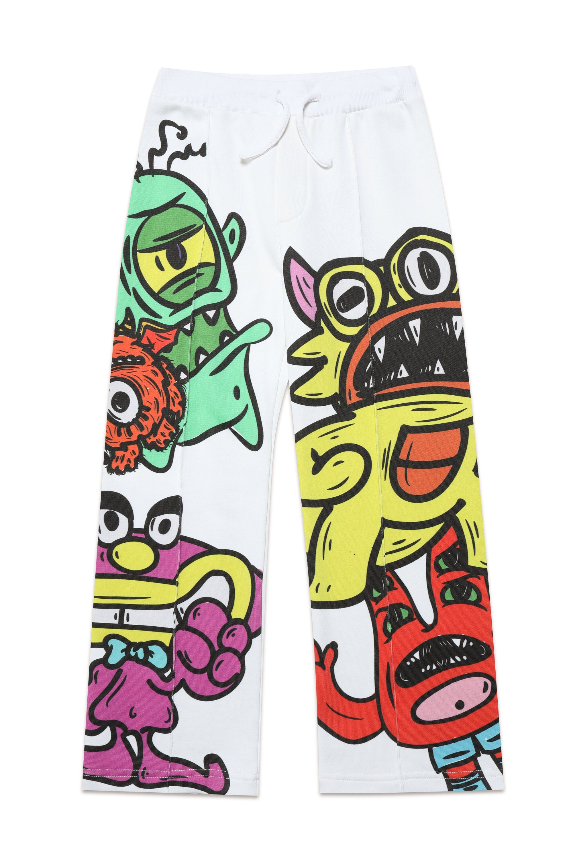 Technical fleece pants with Little Monsters print