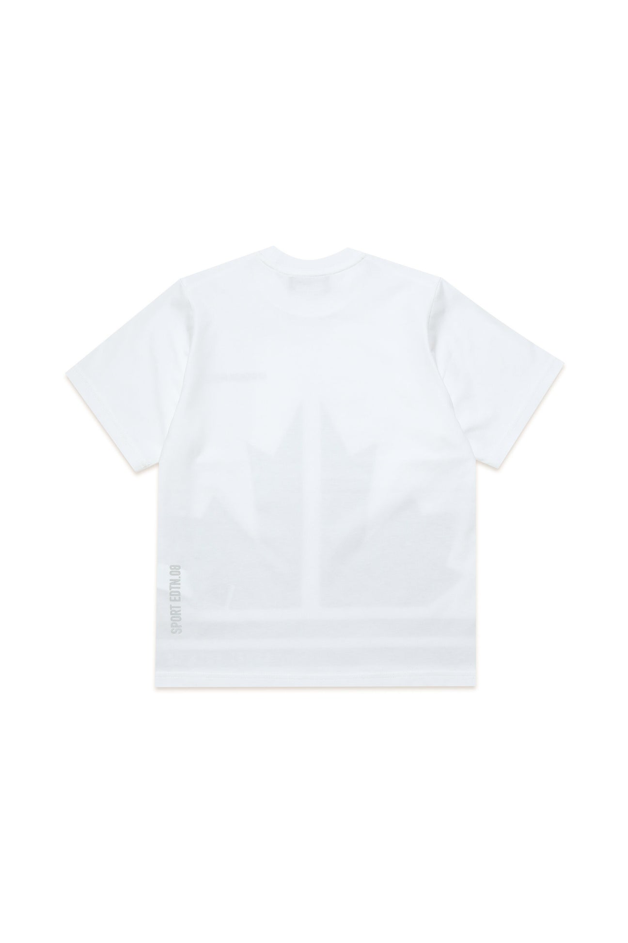 Cropped crew-neck jersey T-shirt with D2 Leaf graphics Cropped crew-neck jersey T-shirt with D2 Leaf graphics