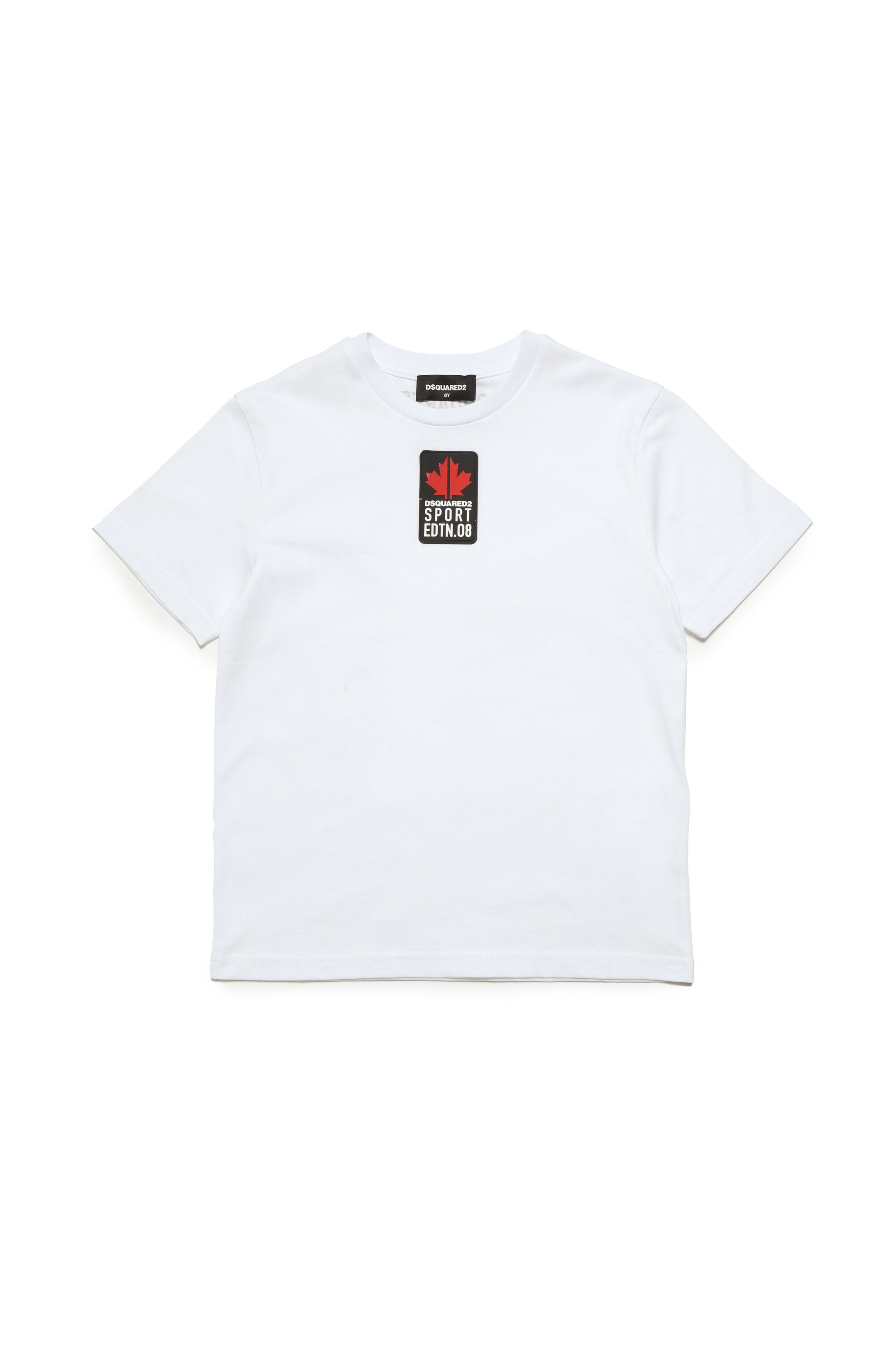 Crew-neck jersey t-shirt with patch