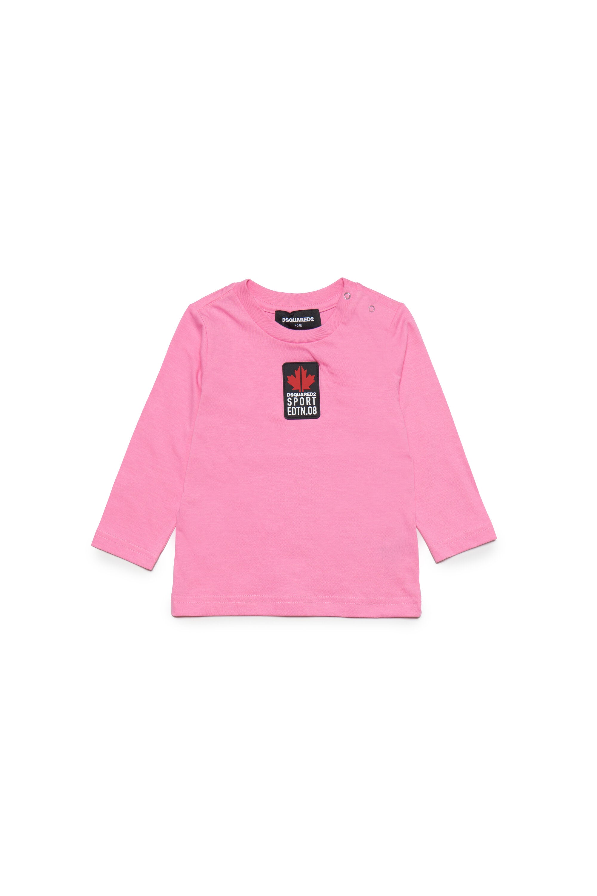 Crew-neck jersey T-shirt with patch