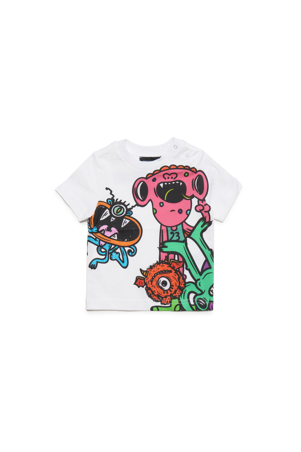 Camiseta de jersey de cuello redondo con estampado Little Monsters