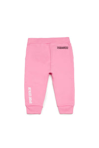 Jogger pants in fleece with patch
