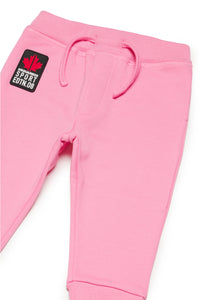 Jogger pants in fleece with patch