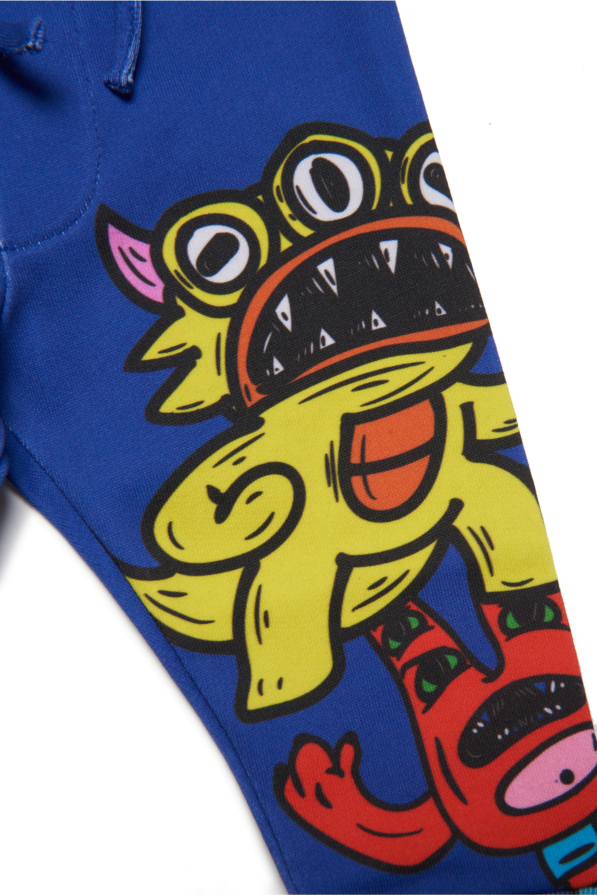 Fleece jogger pants with Little Monsters print