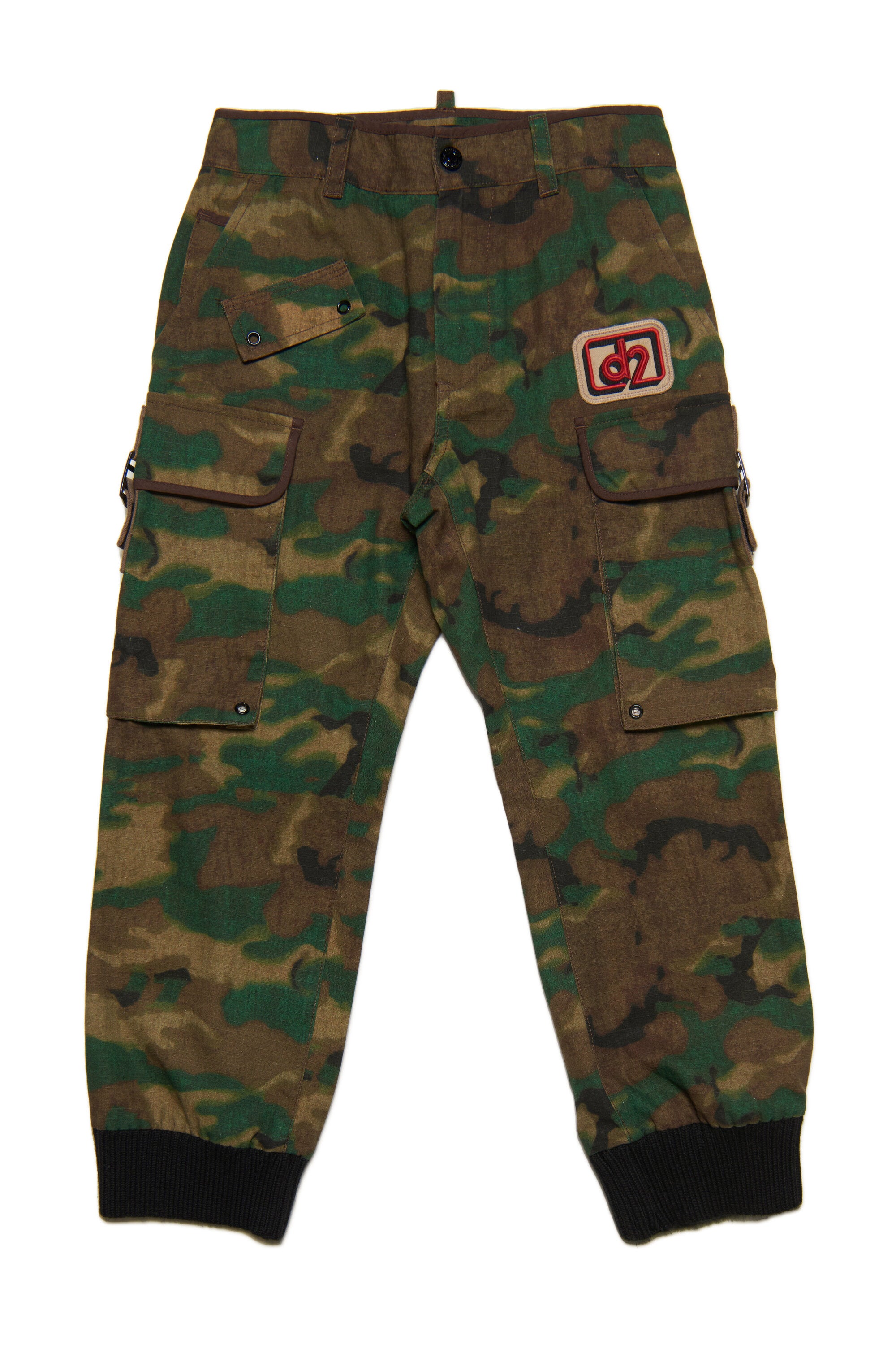 Cotton ripstop allover camouflage cargo pants