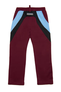 Jogger pants in technical fleece with colorblock inserts