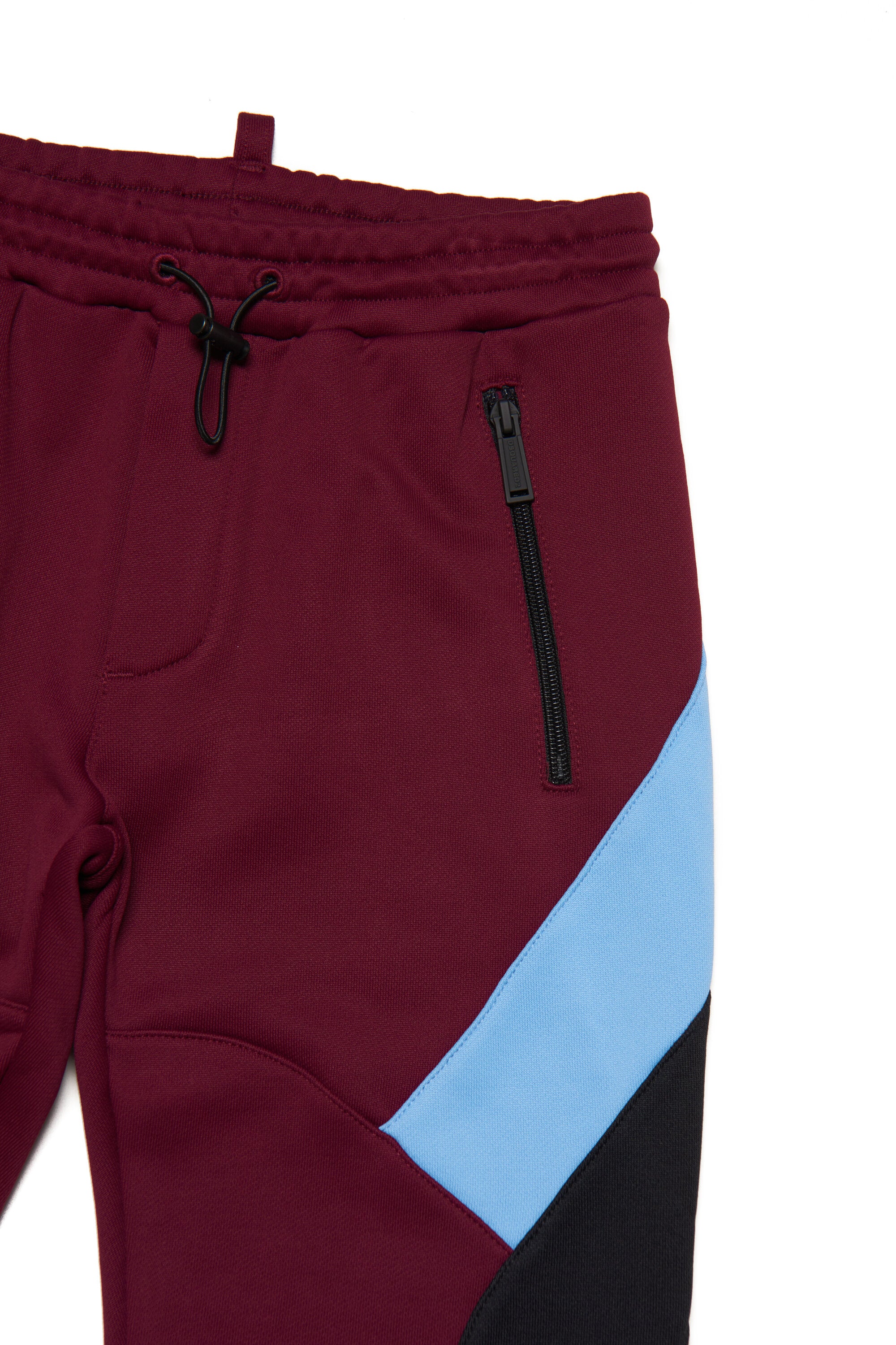 Jogger pants in technical fleece with colorblock inserts