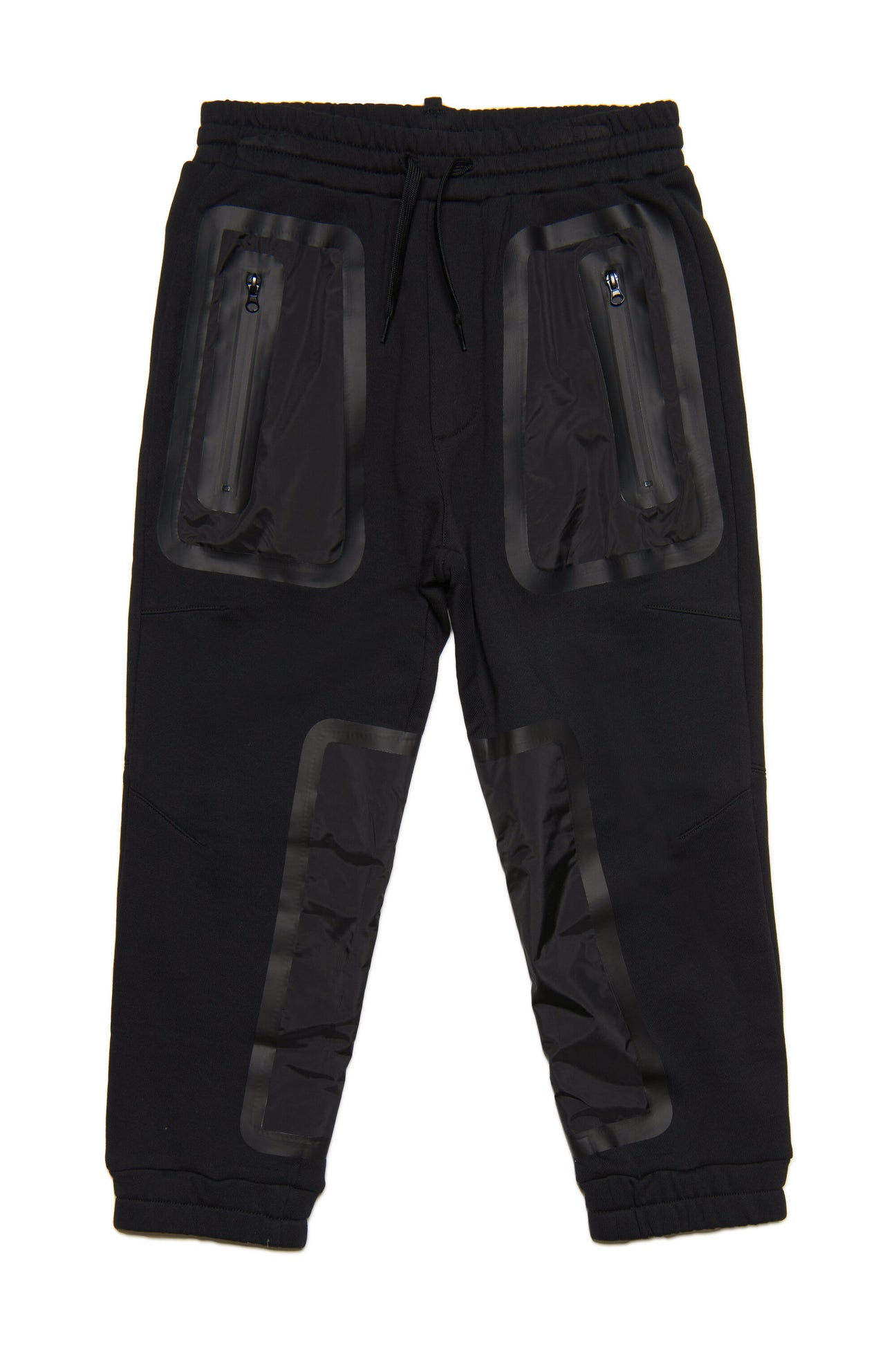 Jogger pants in fleece with heat-sealed inserts 