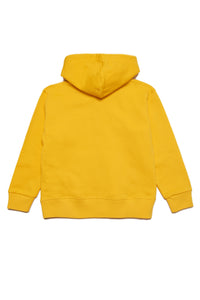 Cotton hooded sweatshirt with logo graphic